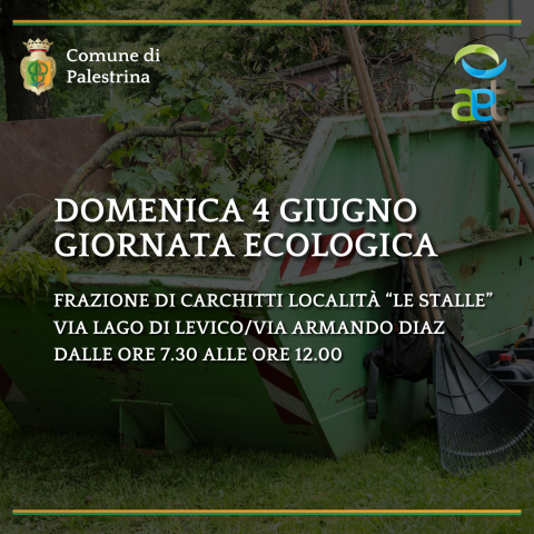 Domenica 4 giugno Giornata Ecologica a Carchitti